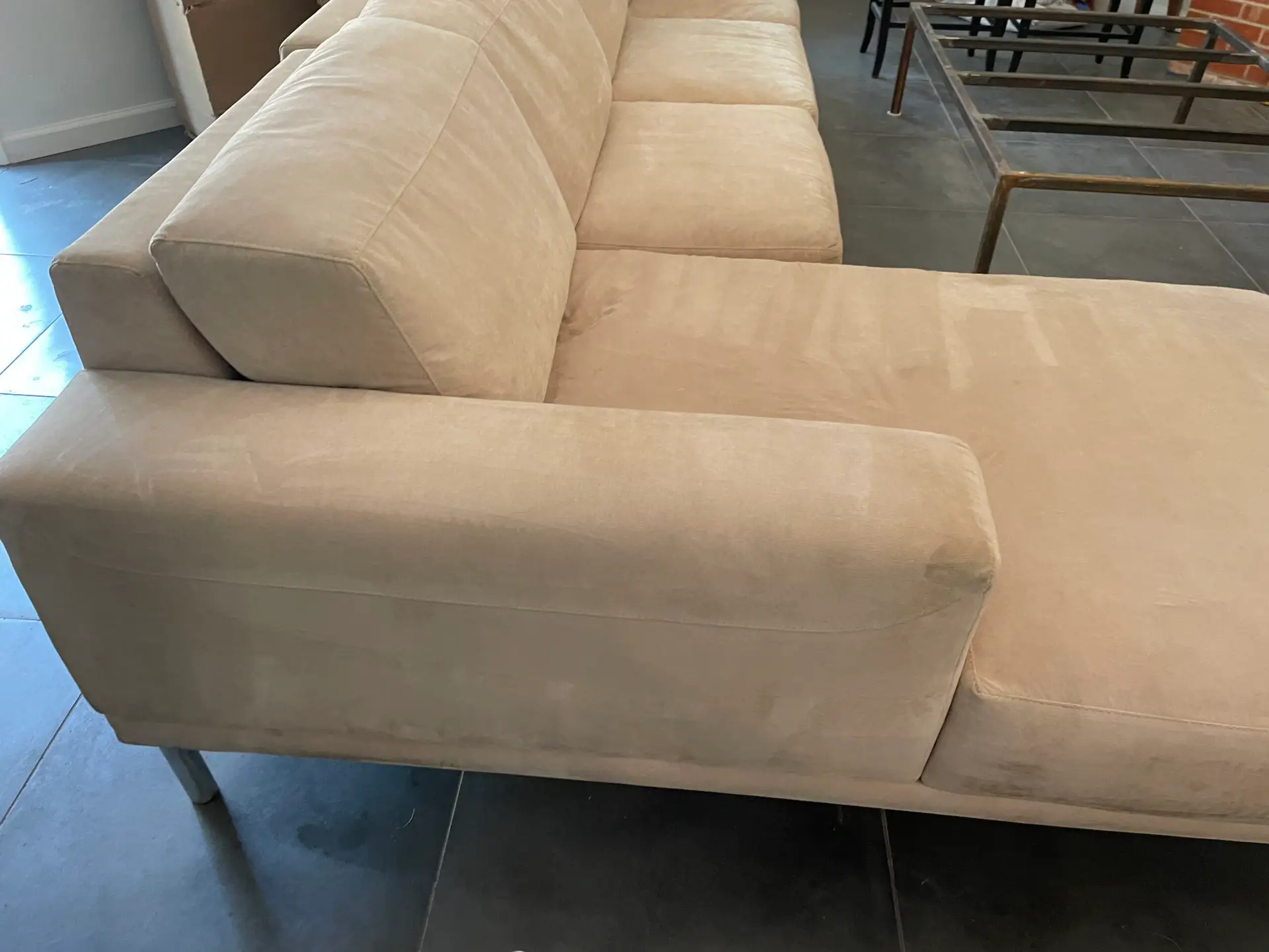 Freshly cleaned sofa and living room in Dallas