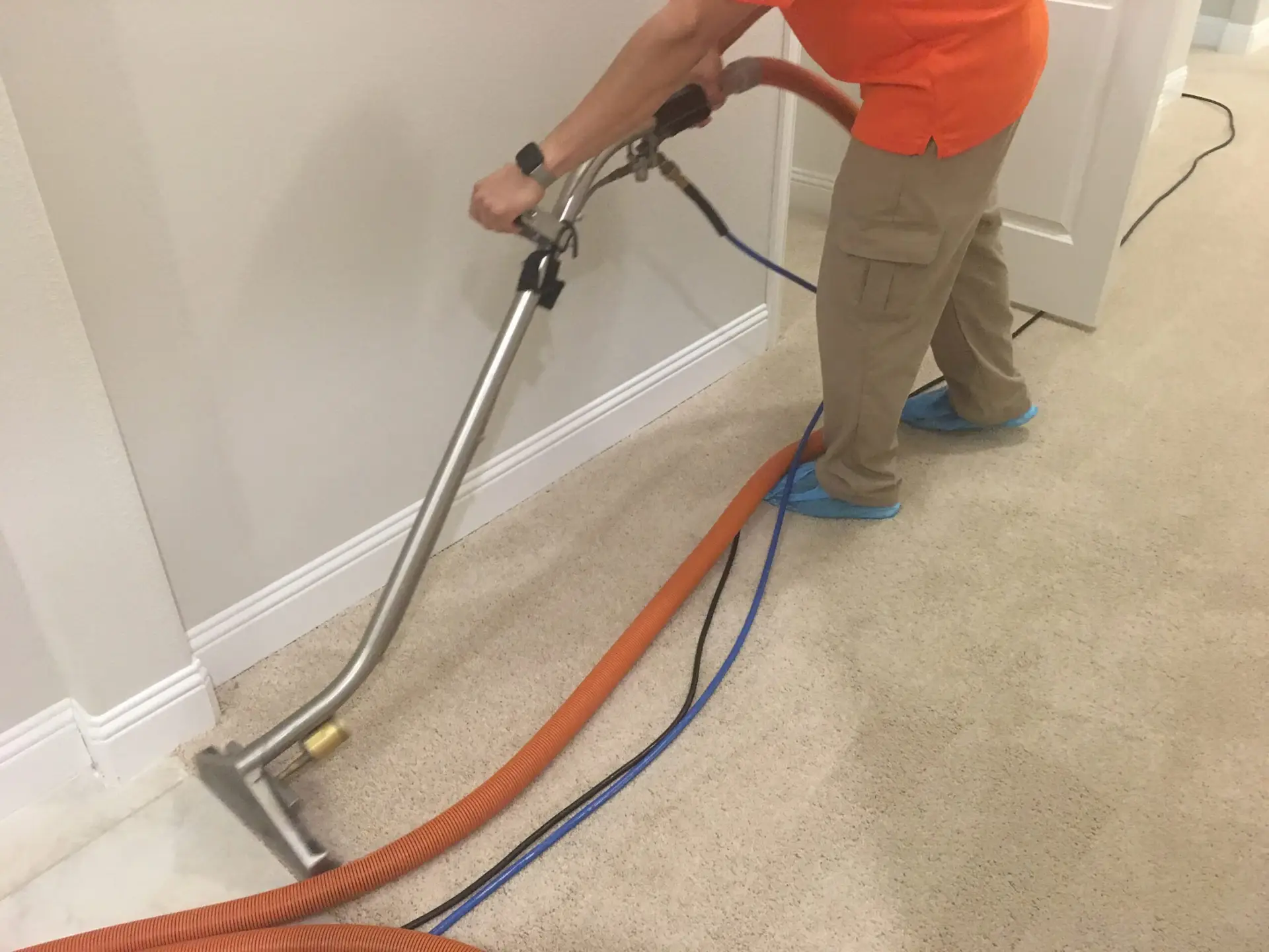 Bronze Dallas carpet cleaning—standard steam for light soil