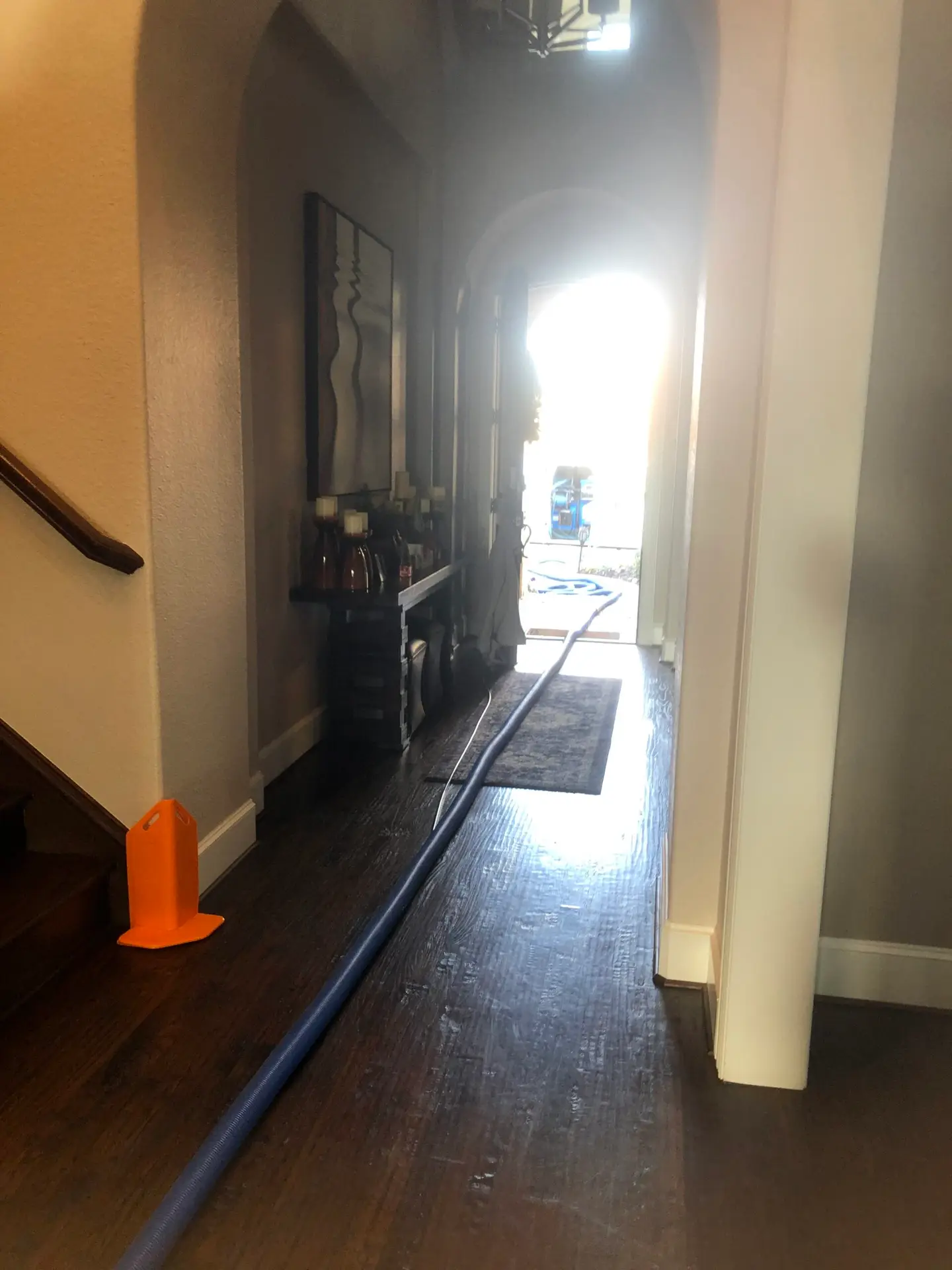 Corner guards and protection used during Dallas carpet cleaning