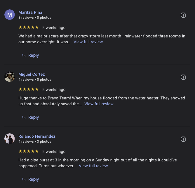 5-star reviews for Dallas carpet cleaning